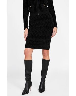 Marciano Adele Chenille Pencil Skirt - Black
