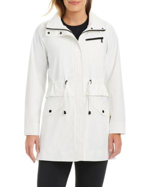 Vince Camuto Water Resistant Hooded Jacket - White