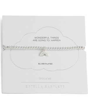 Estella Bartlett Sienna Beaded Stretch Bracelet - White