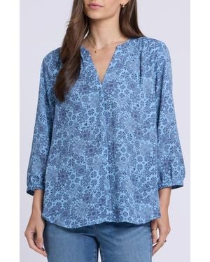 NYDJ Pintuck Top - Blue