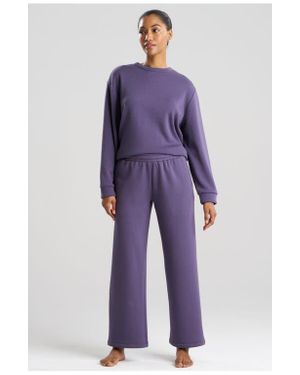 NATORI EDIT Nova Brushed Knit Everywhere Straight Leg Pant - Blue