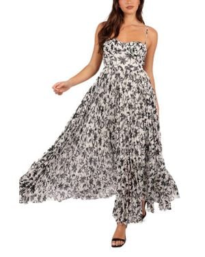 Petal & Pup Achanti Floral Pleated Maxi Dress - Multicolor