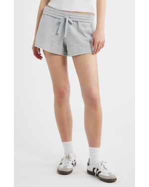 BP. Foldover Fleece Mini Sweat Shorts - Gray