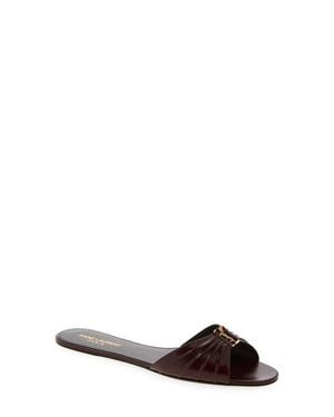 Saint Laurent Babylone Slide Sandal - Multicolor