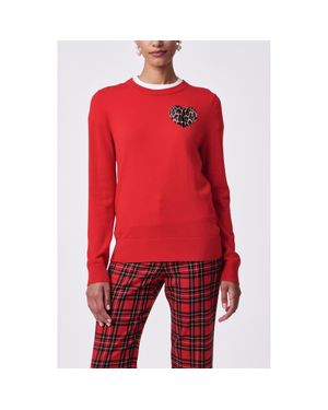 Trina Turk Jaguar Heart Sweater - Red