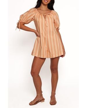 Petal & Pup Carina Stripe Cotton Romper - Multicolor