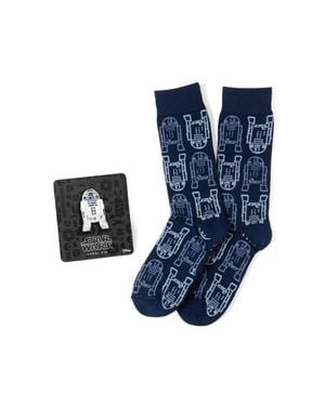 Cufflinks Inc. X Star Wars R2-D2 Lapel Pin & Socks Set - Blue
