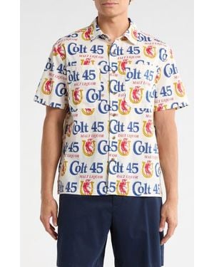 Brixton X Colt 45 Print Button-Up Shirt - White