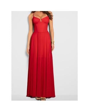 TA3 Mega Sculpting V-Wire Maxi Dress - Red