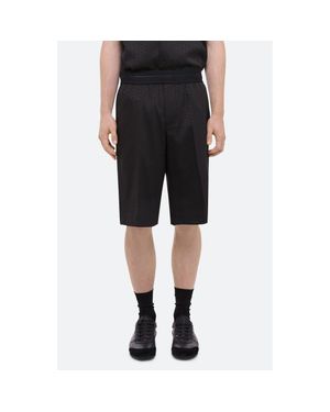 Helmut Lang Jacquard Satin Car Shorts - Black