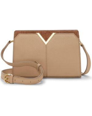 Vince Camuto Tasha Leather Crossbody Bag - Natural