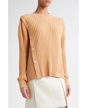 Setchu Button Rib Sweater - Natural