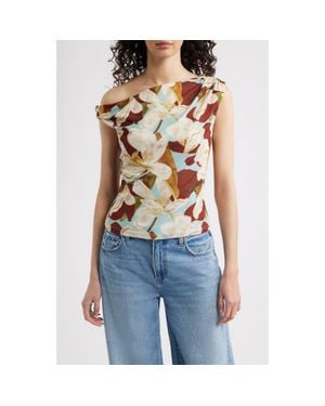 Rails Orelia Floral One-Shoulder Top - Blue
