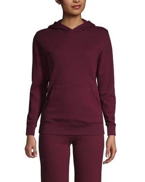 Lands' End School Uniform Adult Hooded Pullover Sweatshirt - Purple
