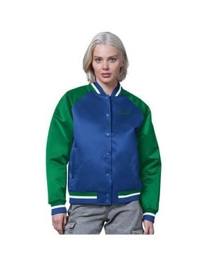 Starter Seattle Seahawks Satin Full-Snap Vintage Varsity Jacket - Green