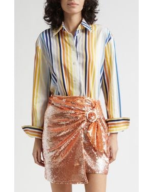 Toccin Brennan Stripe Boyfriend Shirt - Multicolor