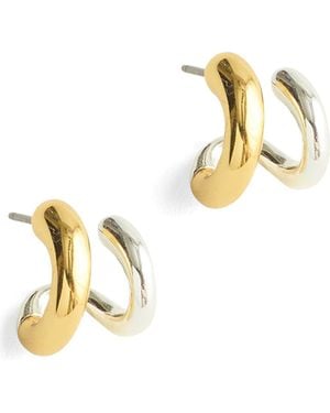 Madewell Sculpted Illusion Hoop Earrings - Metallic