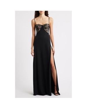 Black Halo Coressa Underwire Lace Inset Gown - Black