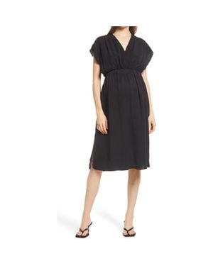 EMILIA GEORGE Irene Maternity/Nursing Dress - Black