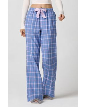 Florence By Mills Cozy Flannel Sleep Pants - Blue
