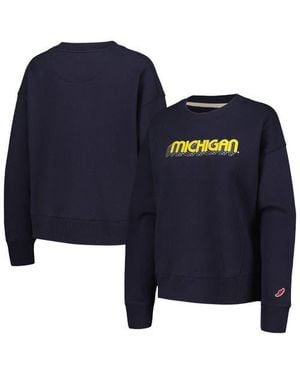 League Collegiate Wear Michigan Wolverines Boxy Pullover Sweatshirt - Blue