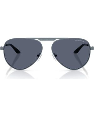 ARMANI EXCHANGE 58Mm Aviator Sunglasses - Gray