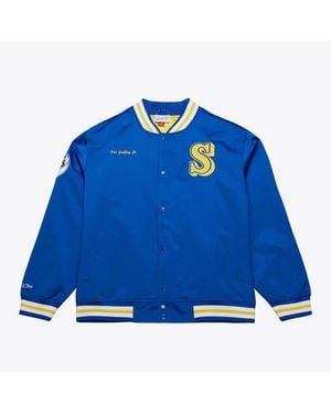 Mitchell & Ness Ken Griffey Jr. Seattle Mariners Legends Collection Lightweight Satin Full-Snap Jacket - Blue