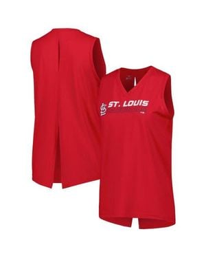 Levelwear St. Louis Cardinals Paisley Chase V-Neck Tank Top - Red