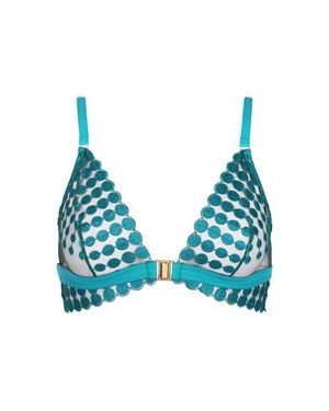 Huit Deco Dots Lace Bralette Bra - Blue
