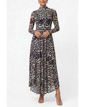 Rachel Roy Beatrice Mesh High Neck Maxi Dress - White