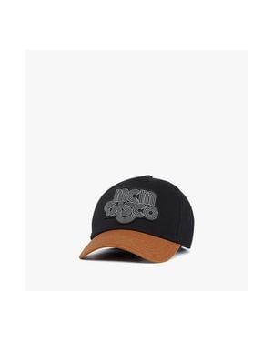 MCM Disco Logo Embroidery Cap - Black