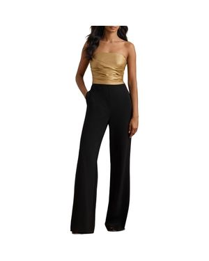 Ralph Lauren Strapless Double Crepe Top - Black