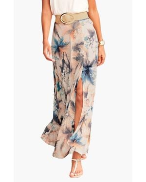 Lascana Side Slit Maxi Skirt - Multicolor