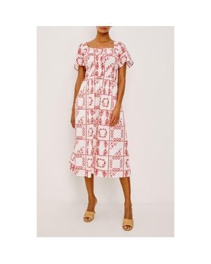 Rails Nanette Print Midi Dress - Pink