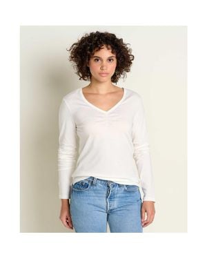Toad & Co. Rose Long Sleeve Tee - White