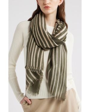 Nordstrom Eyelash Trim Print Cashmere & Silk Wrap - Multicolor