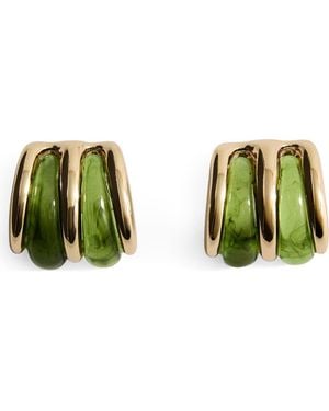 Mango Hoop Earrings - Green