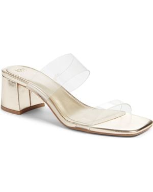 BP. Lulu Block Heel Slide Sandal - White