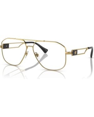 Versace 59Mm Pilot Optical Glasses - Metallic