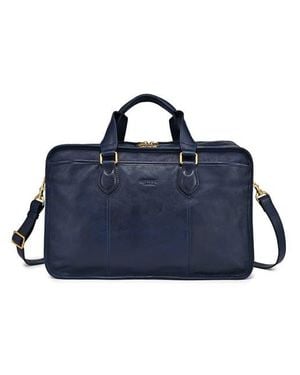 Old Trend Speedwell Genuine Leather Structured Heritage Briefcase - Blue