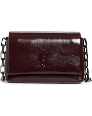 Christian Louboutin Small Loubi54 Soft Naplak Leather Shoulder Bag - Purple