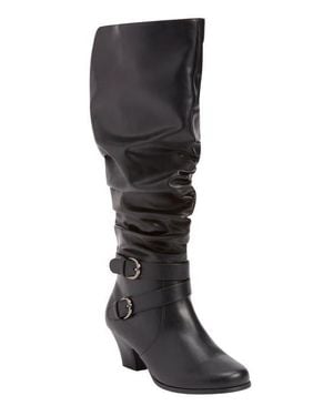 Comfortview The Cleo Wide Calf Boot - Black
