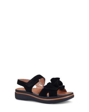 Ron White Frances Slingback Platform Wedge Sandal - Black