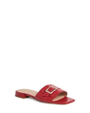 Bruno Magli Bellini Buckle Strap Slide Sandal - Red