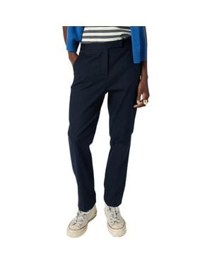 Gerard Darel Auria Mid Rise Straight Leg Pants - Blue