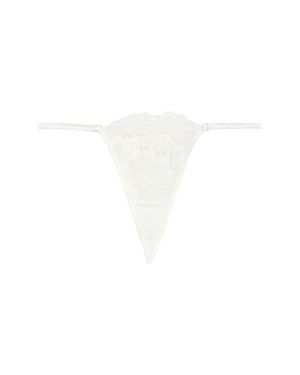 Kilo Brava Embroidered G-String - White