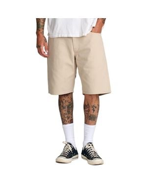 RVCA Dayshift Relaxed Fit Five-Pocket Shorts - Natural
