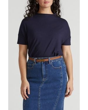 UNIVERSAL STANDARD Petra Short Sleeve Top - Blue