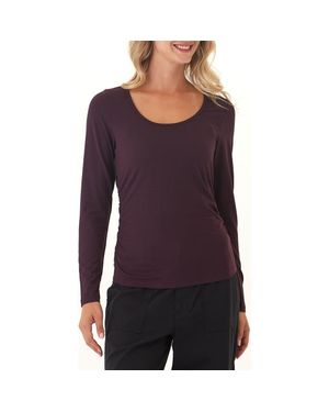 Threads For Thought Lucia Luxe Jersey Ruched Long Sleeve T-Shirt - Purple