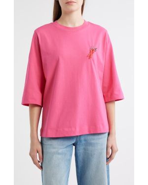 FARM Rio Spicy Pepper Cotton Graphic T-Shirt - Pink